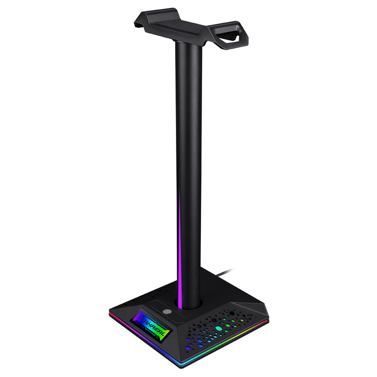 RGB Game Console Headphone Stand Ambient Light Emitting Dual USB