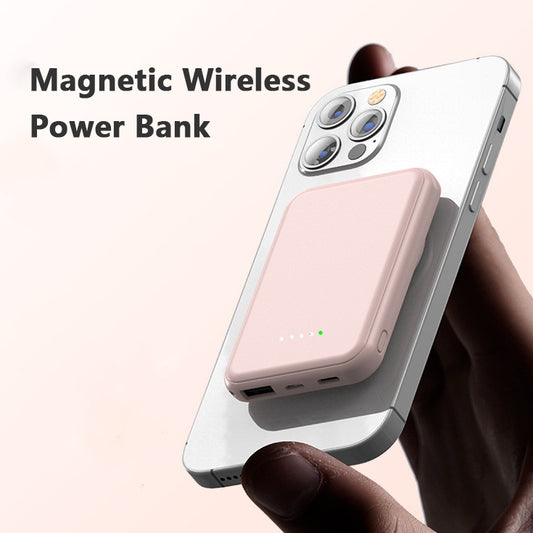 Mini Fast Charging Magnetic Wireless Power Bank 5000 MAh and 10000 MAh Portable